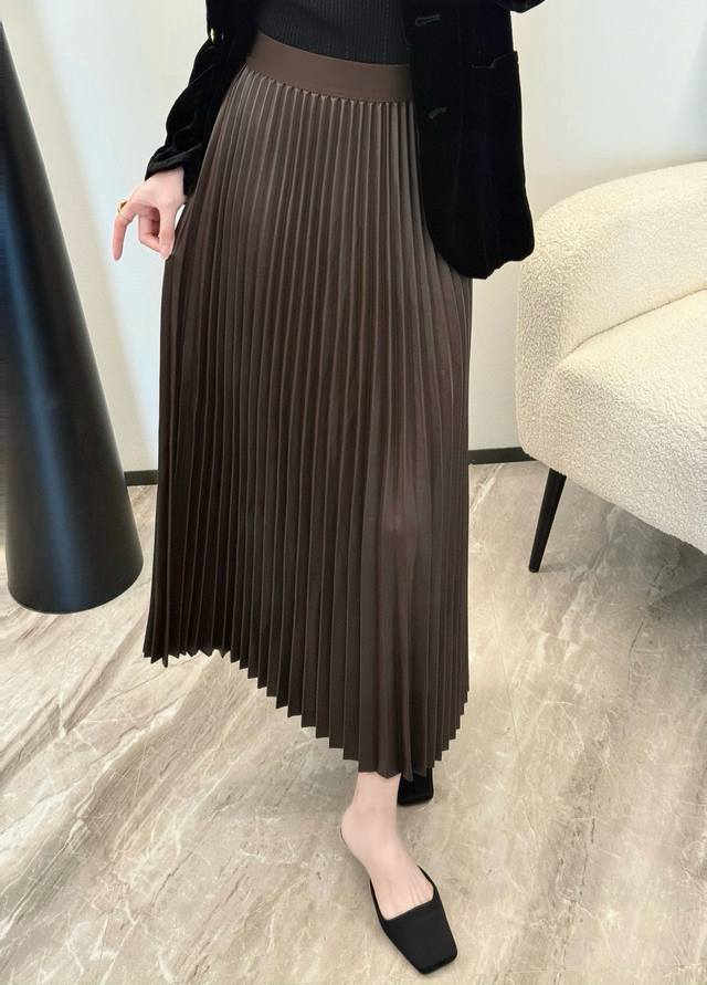 25 Early Autumn New Fashionable and versatile high waist elastic waist pleated l