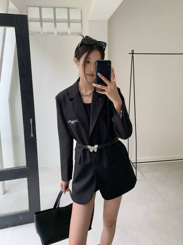 Dio*R autumn and winter new suit jacket classic old flower logo print lining che