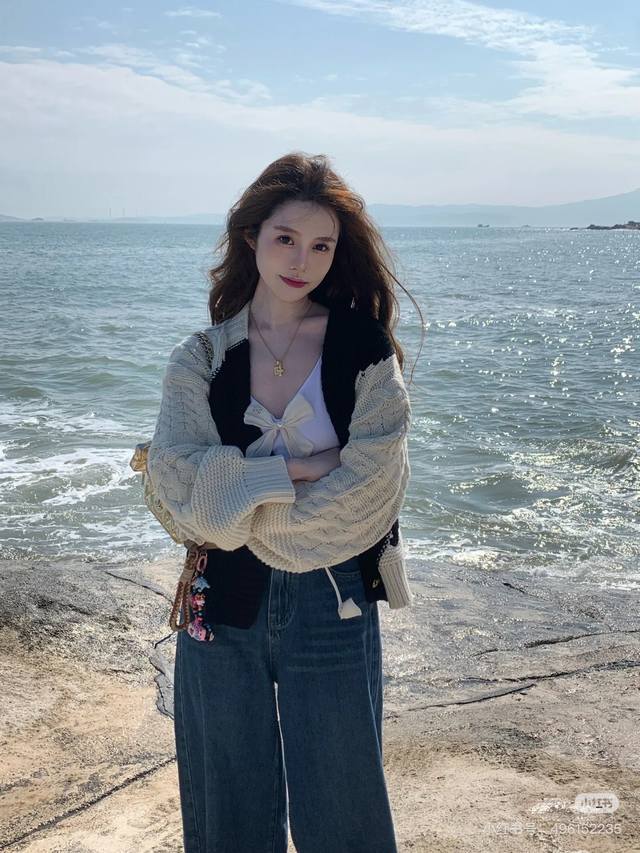 Celing#S Autumn and Winter New Jacquard Jacket Sml Wool Blend