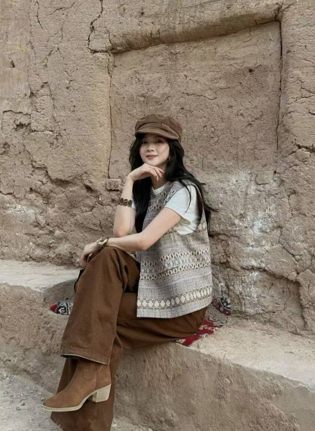 Heavyweight double-stranded wool vest with high quality! Fashionable and versat