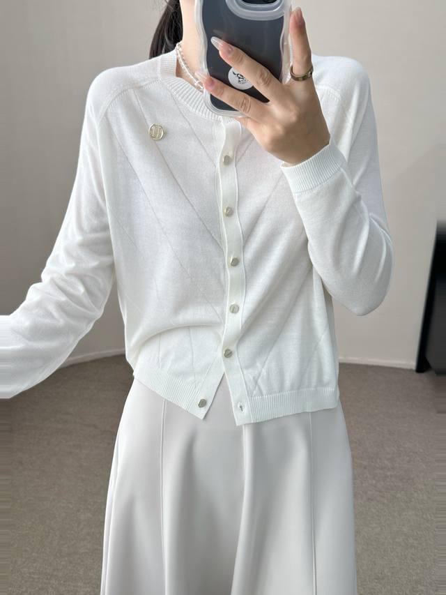 Commuting Japanese style round neck design knitted cardigan new style picture co