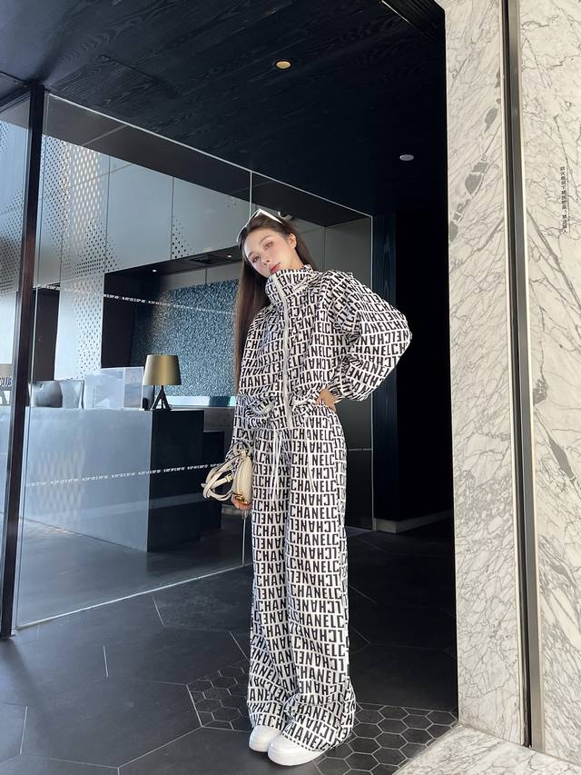 25Ss new Chane* monogram hooded suit ~ exclusive design, customized monogram fab