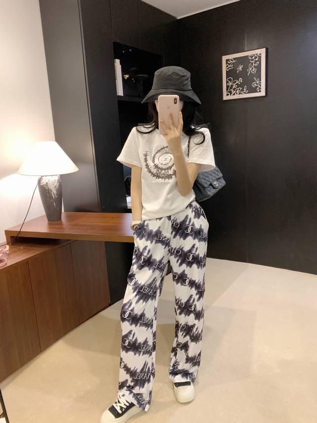 25Ss early spring new Chane* monogram wide-leg pants ~ exclusive new arrival, cu