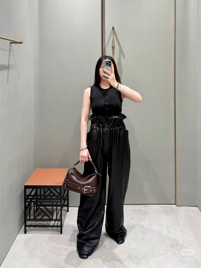 25Ss Autumn and Winter Loew* Flower Bud Leather Pants ~ Synchronous Gw, Exclusiv