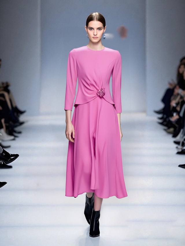 Hot-selling women's clothing early autumn new fashion round neck back center zip