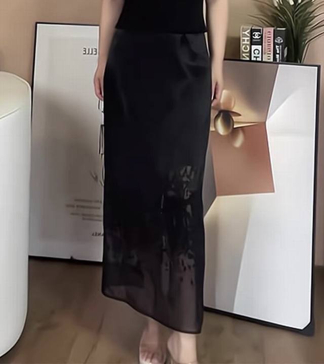 Autumn and winter hit series, silk velvet burnished skirt, back waist elastic ba