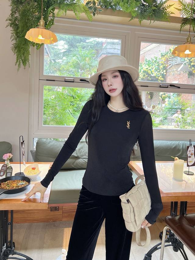 Saint Lauren*T 25Ss Early Fall new acetate base with exquisite metal brooch embe