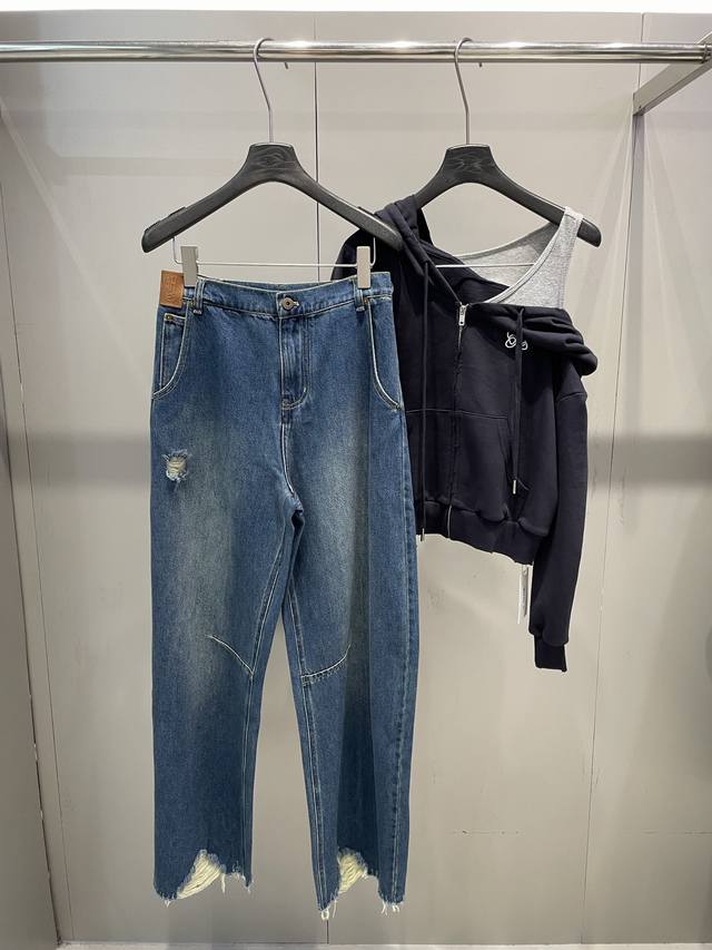 Early Autumn New Arrival Washed Denim Blue Scimitar Jeans