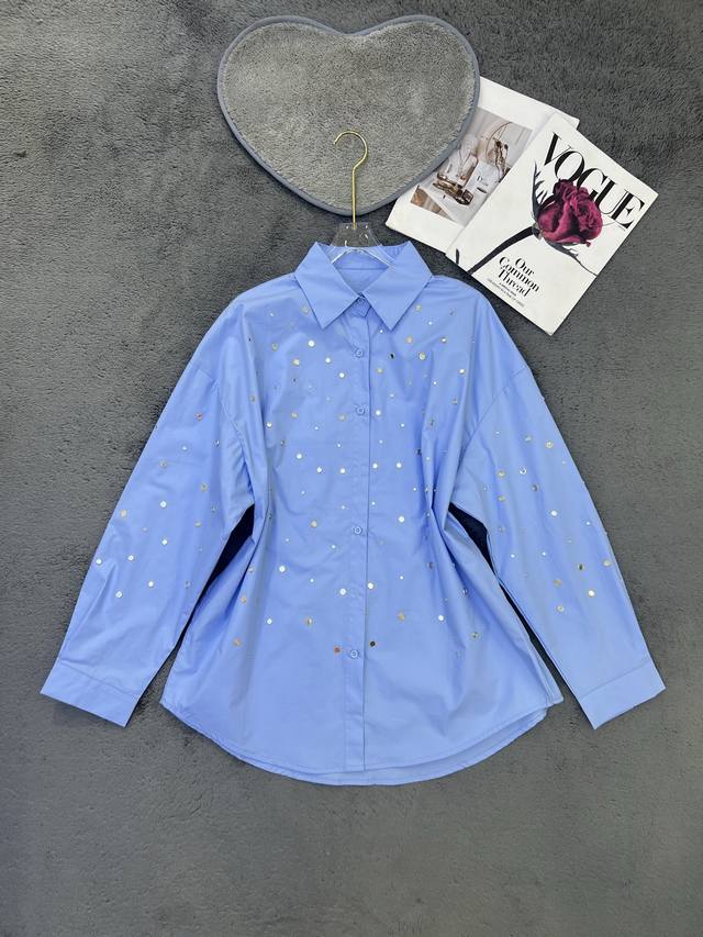 New Design Temperament Commuter Lapel Lens Casual Loose Shirt Sml