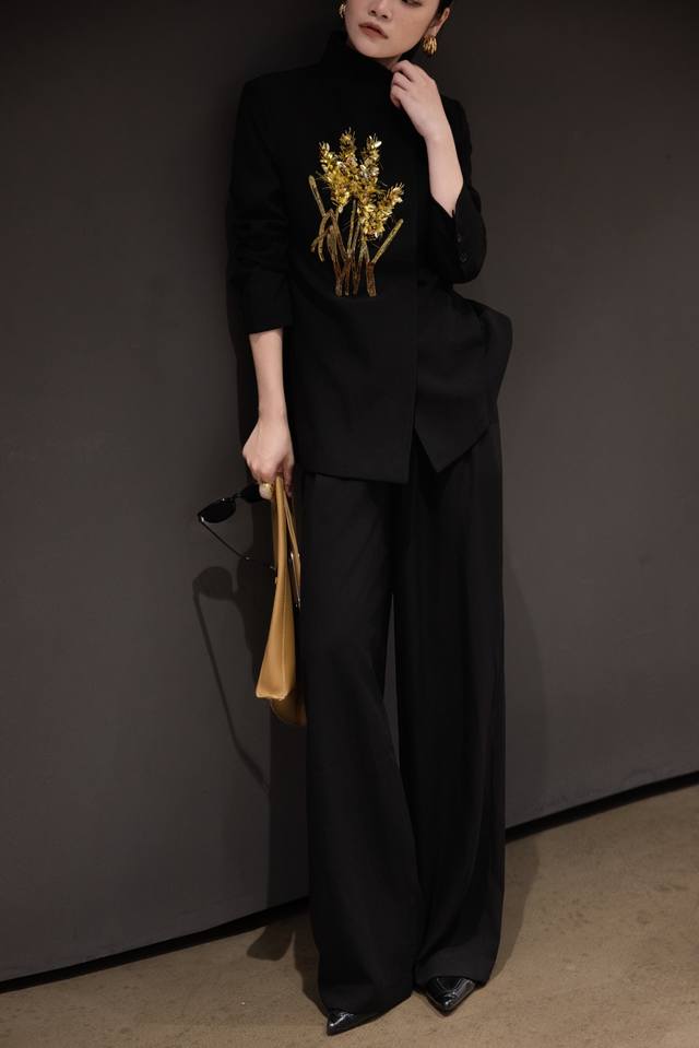 Early autumn new "Haute Couture Brilliant" series Italian heavy-duty beaded gol