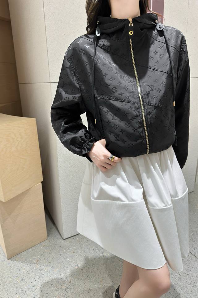 Louis Vuitto*Ss's new sun protection jacket features a special textured material