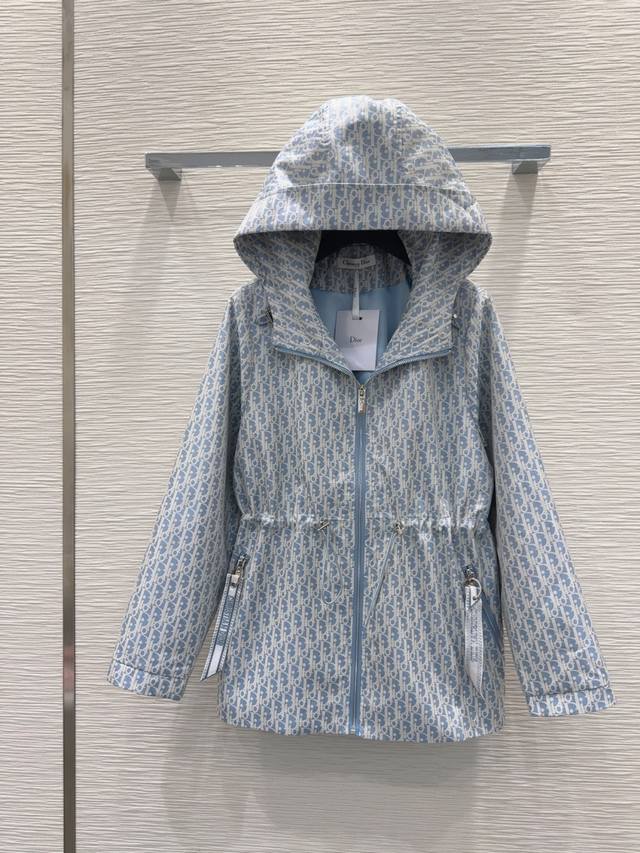 Christian Dio* 2025Fw new hooded jacket, made of classic floral jacquard fabric,