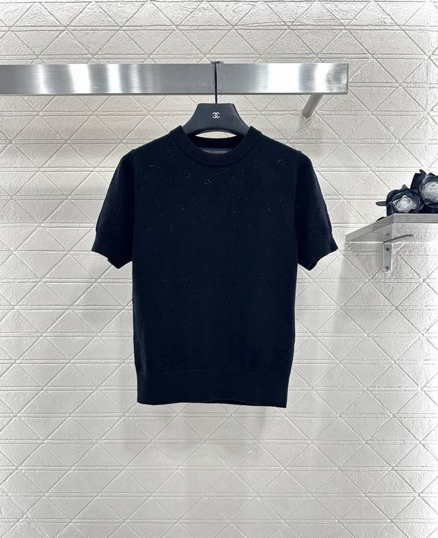 Louis Vuitto*2025 New Arrivals: Hollow Knit Short-Sleeved Top. Custom-made Yb wo