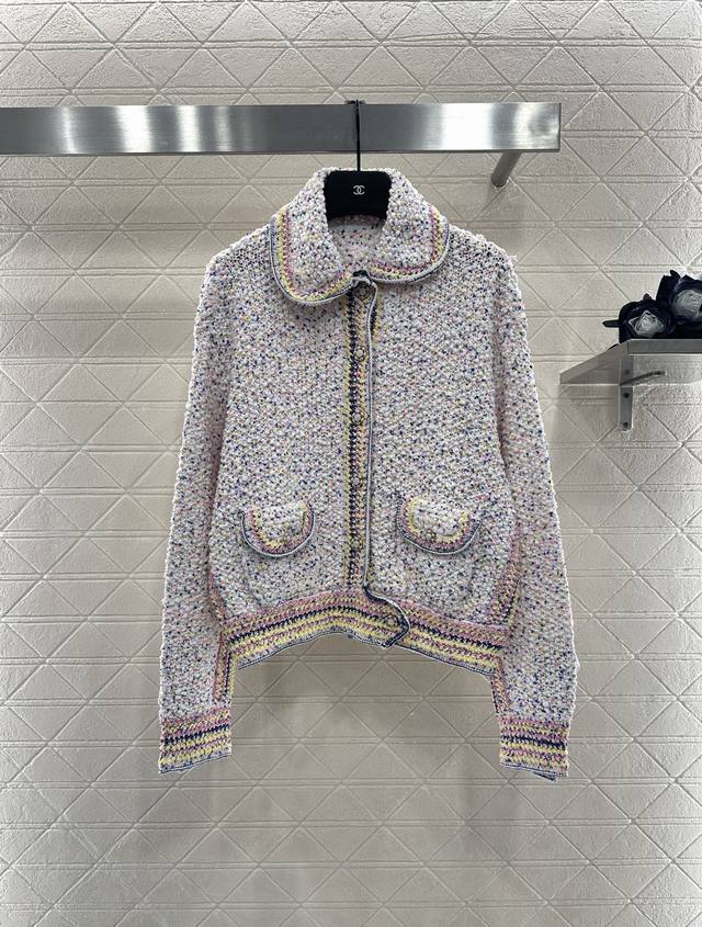 Chane*2025 New Arrivals: Lapel Dotted Cardigan Sweater. Custom-made with Yb cott