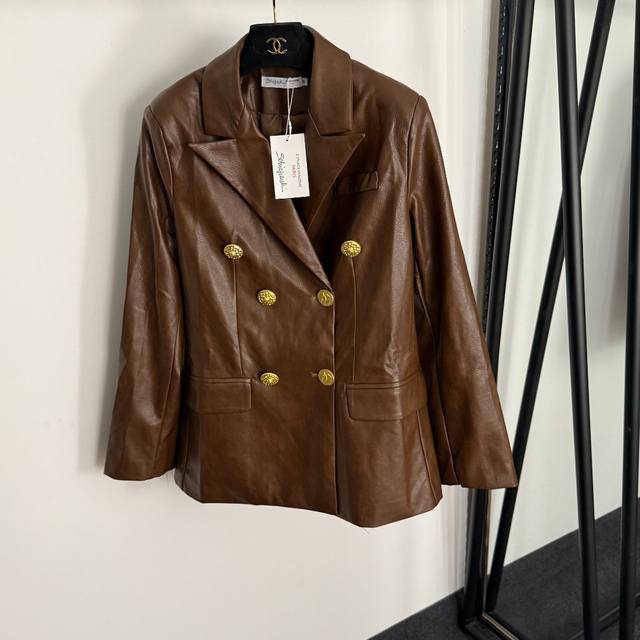 Style No. 20255380 Schiaparelli* new custom peace dove gold button slim double-