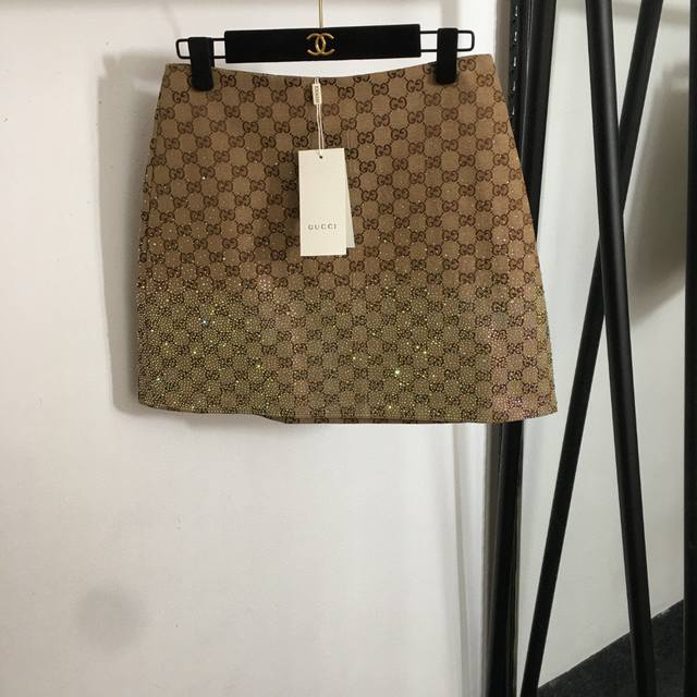 Style No. 8312 Gucc* New Color Hot Diamond Monogram Gg Letter Jacquard High-Wai