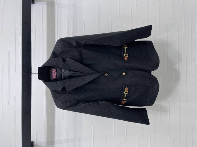New, original, high-quality Gucc* 2025 Early Fall collection! Lapel jacquard bl