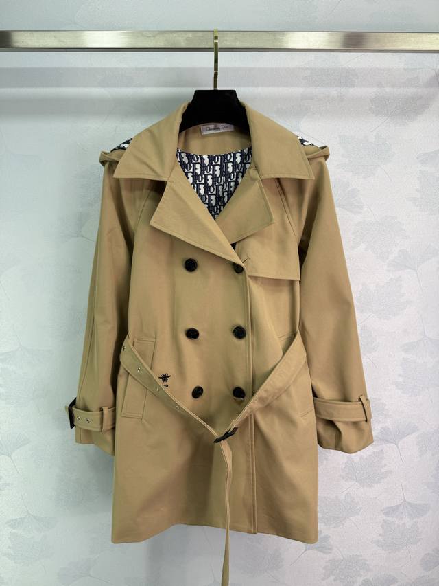 Dio*2025 new style lapel belted trench coat, custom-made with imported YB materi