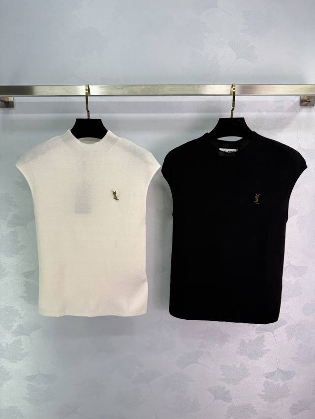 Ys* 2025 Early Fall new stand-up collar knitted vest! Custom-made silk wool mate