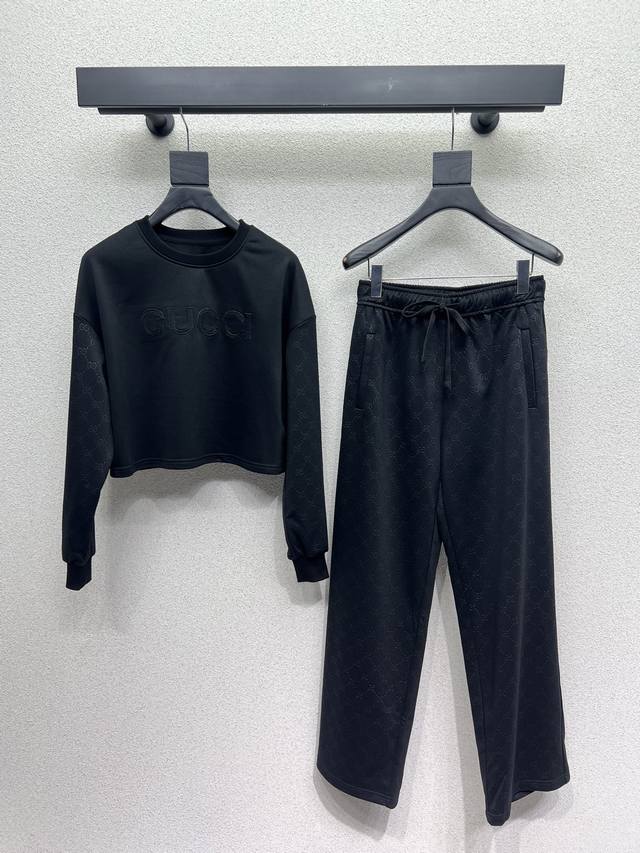 G sweatshirt embossed casual suit with high density and fashionable sporty style