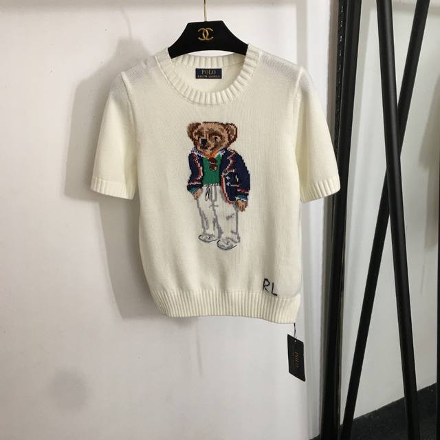 Style No. 20252166 Polo Ralph Lauren new bear jacquard pattern pullover short-s