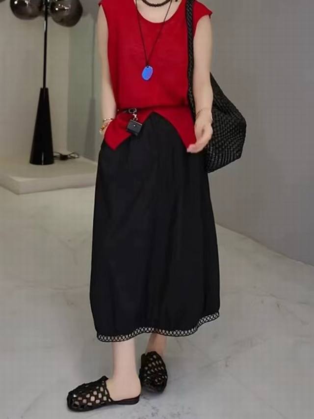 25 new autumn style fashionable and versatile elastic waist hollow lace skirt tw