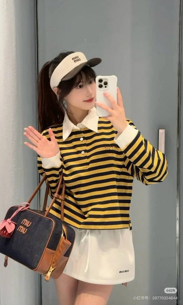25 Early Autumn New Yellow Striped Pol Po Sweater Sml