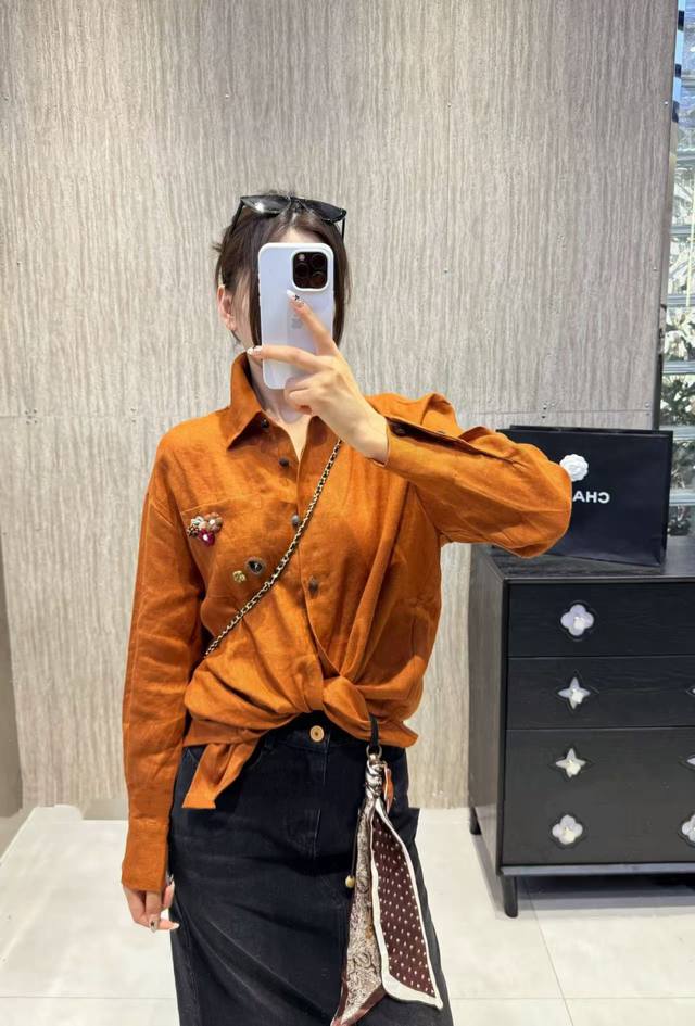 Heavyweight 100% linen flowered shirt in 2 colors! High quality! 2025 early autu