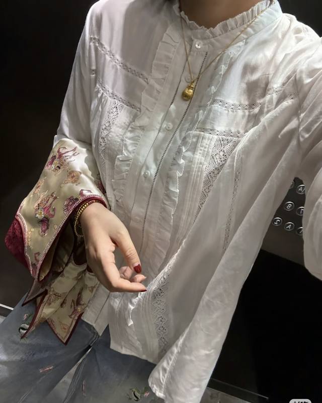 Autumn product re-order Heavy-duty lace patchwork age-reducing and versatile fas