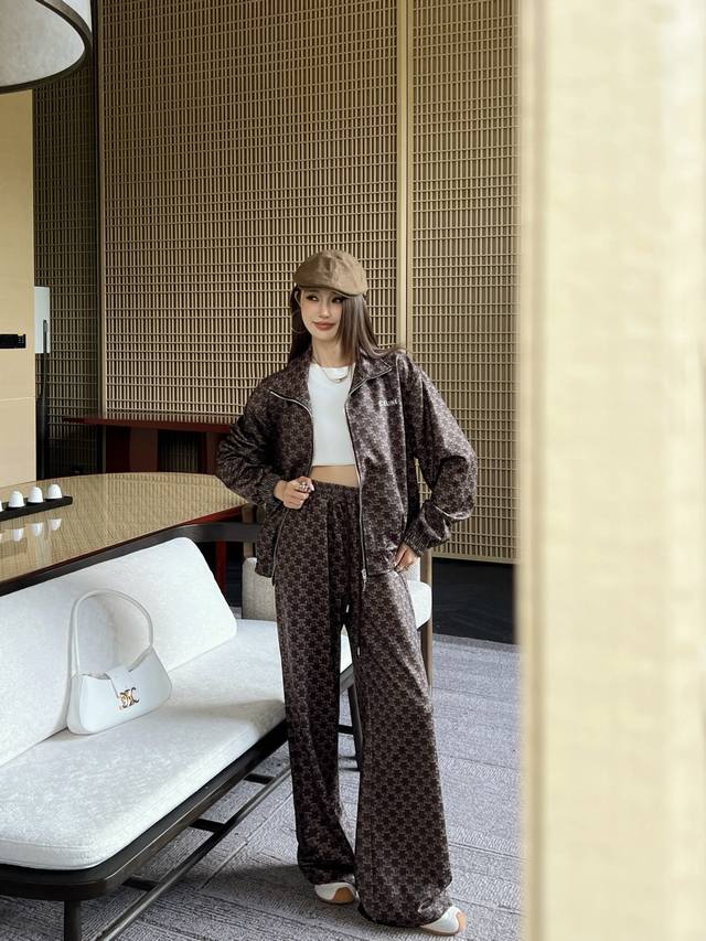 25Ss new Celin* monogram casual suit ~ exclusive new arrival, customized high-qu