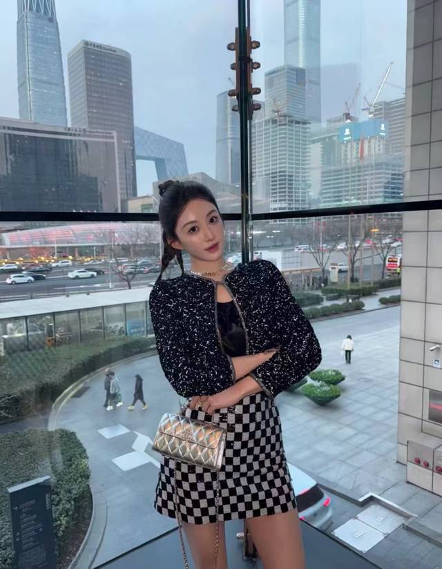 New Chane* Xiaoxiang style heavy color tweed jacket