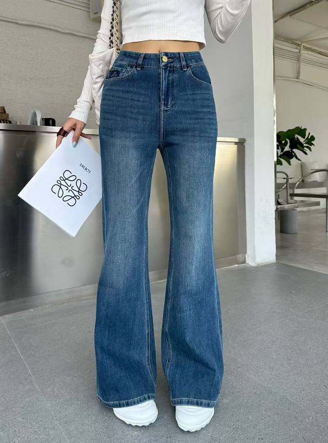 New Fall Style Money Flower Pocket Embroidered Bootcut Pants Size: 26-30