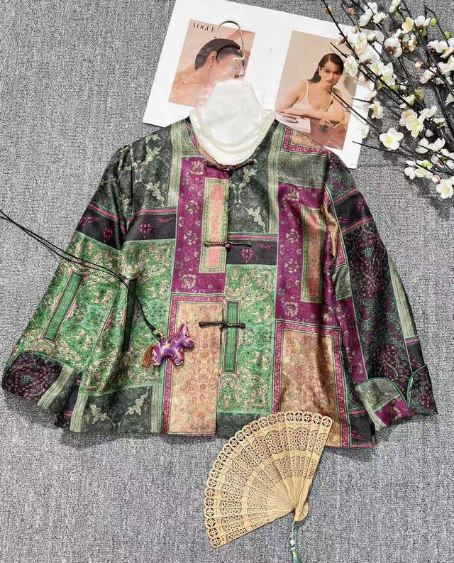 Xiangyunsha printed jacket, S-Xl