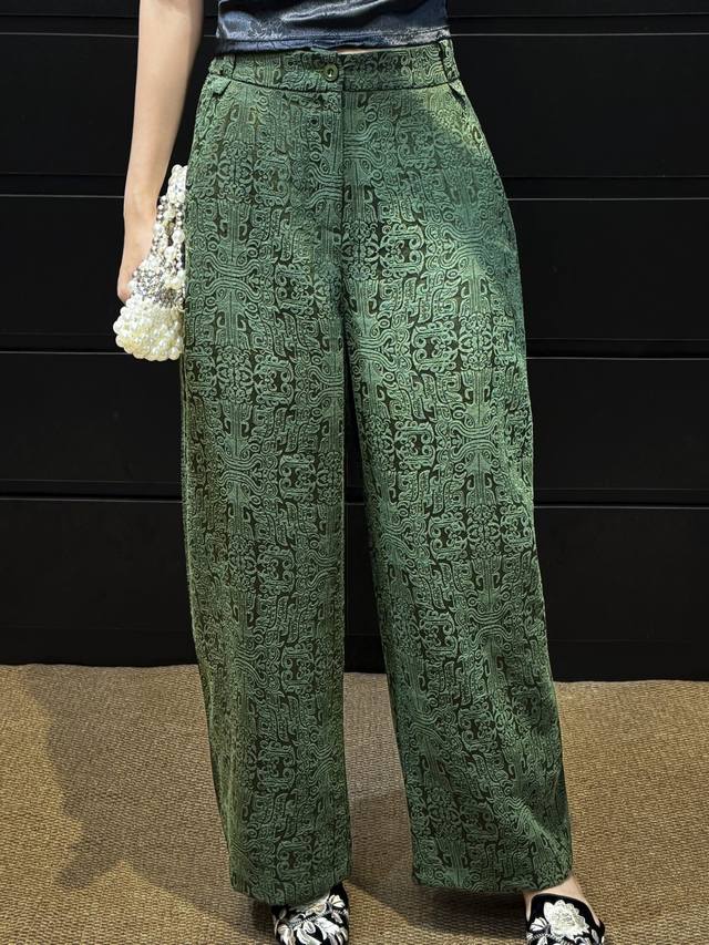 Mulberry silk jacquard pants Size: S