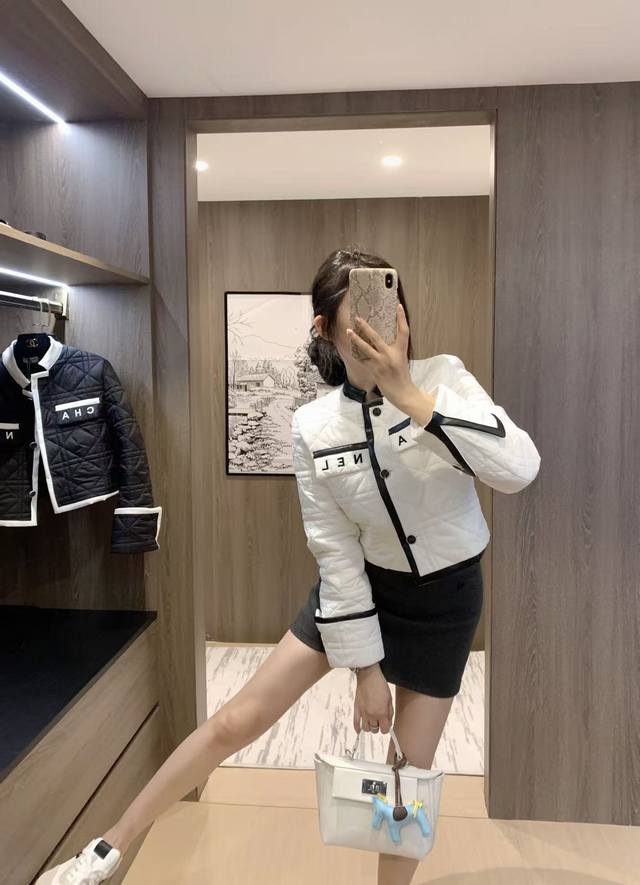 25Ss Autumn and Winter Chane* Letter Plaid Cotton Jacket ~ Exclusive design, cus