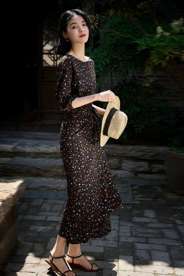 Shipping! ! French style floral dress for women, new style, fashionable and sty