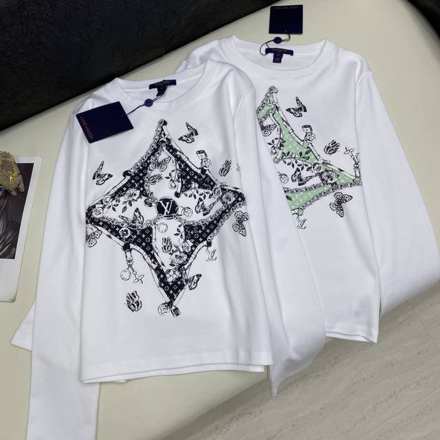 2025 New Product Real Shot Lvv New High-Quality Round Neck Long Sleeve Undershir