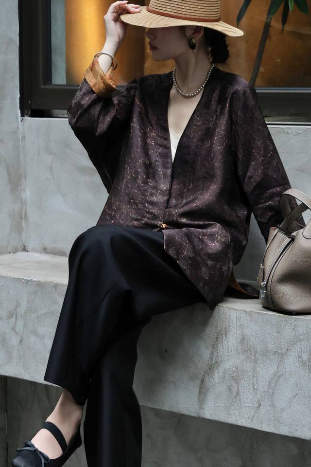 Hot-selling resaleDouble-sided silk Xiangyunsha new Chinese style open-front jac