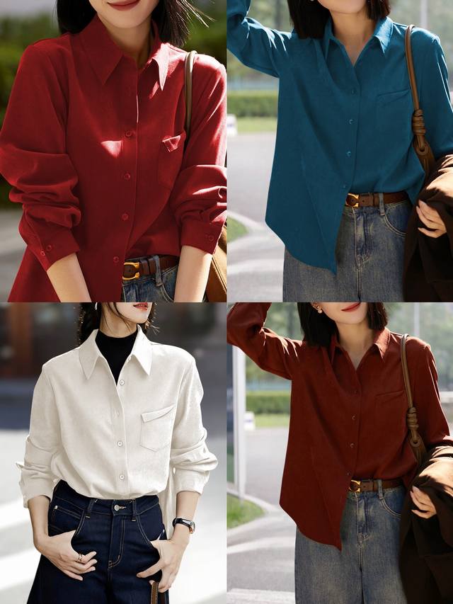 Hot New ArrivalClassic Autumn/Winter 3D Pocket Design Herringbone Wool ShirtA mu