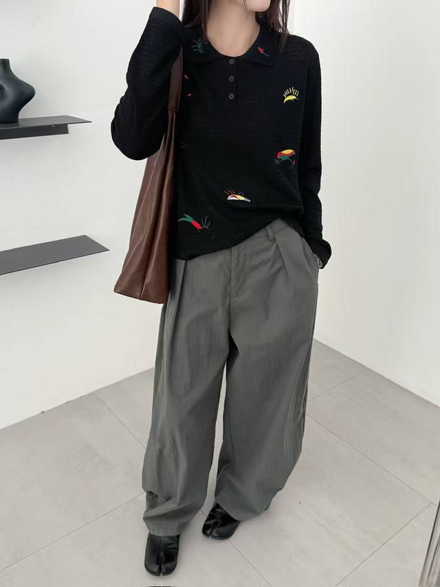 New 33 wool polo collar three-button long sleeve