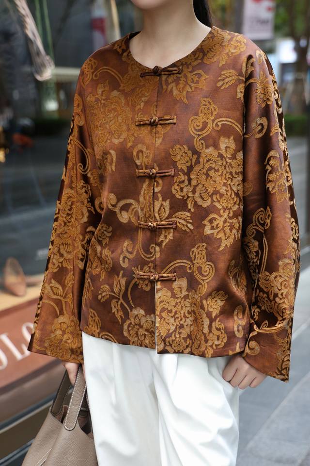 Hot new arrivalChinese old money retro wool coatHigh-end national trend loose ve