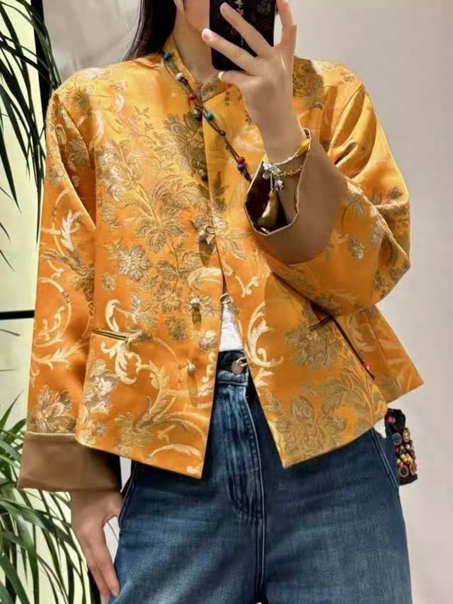 New style brocade jacquard new Chinese style jacket picture color S to Xxl 5 si