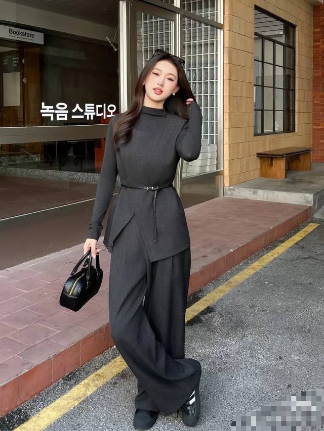 Minimalist style suit Salty light mature style High-grade worsted wool irregula