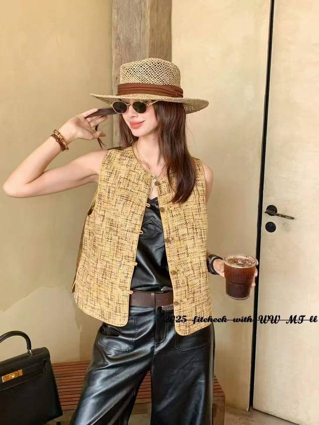 High quality, heavy wool imitation patchwork acetate vest! High quality! Fine wo