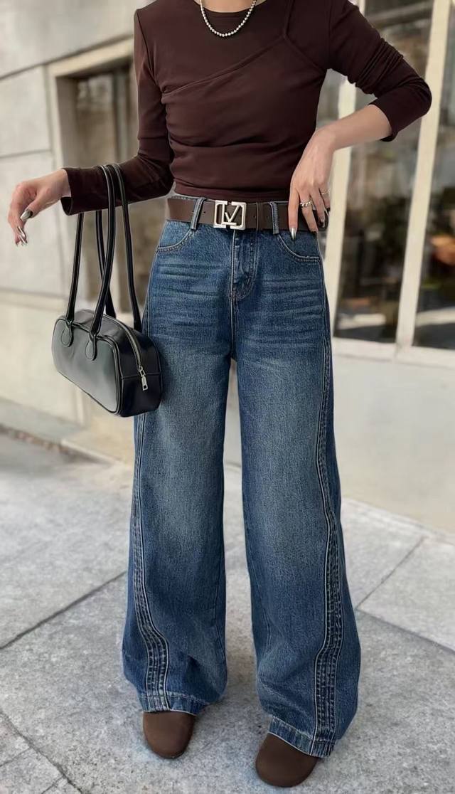 These European hot-selling straight-leg pants are so stylish! Classic blue is r