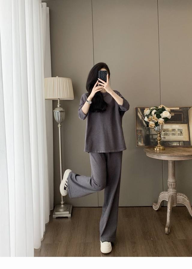 Korean casual lazy style autumn new suit minimalist style loose feeling sweatsh