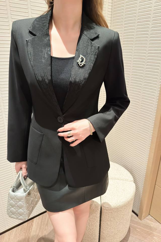 Christian Dio* 2025Fw new simple and elegant suit jacket, very high-end imported
