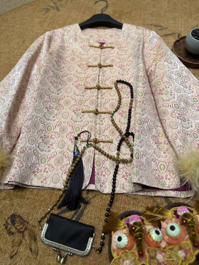 Early autumn new silk Songjin ostrich feather coat in two colors, S-Xl