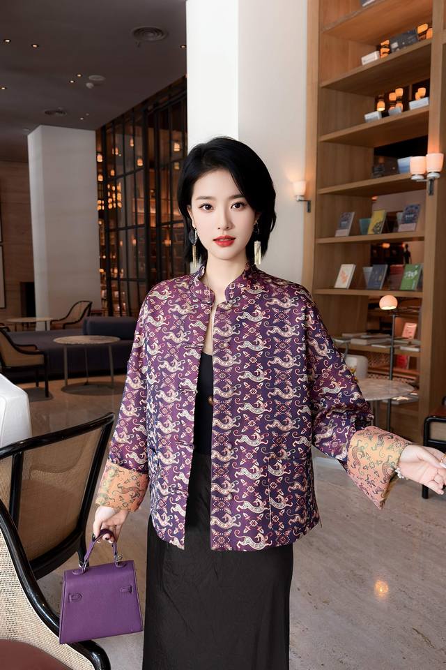 New arrival New Chinese style purple air from the east non-legacy Shu brocade r