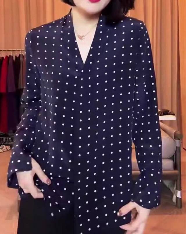 Early autumn new silk shirt, 03 silk double crepe cuffs double-layer silk craft